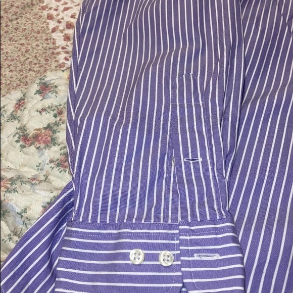 Polo Ralph Lauren Mens purple striped button down shirt - Picture 1 of 6